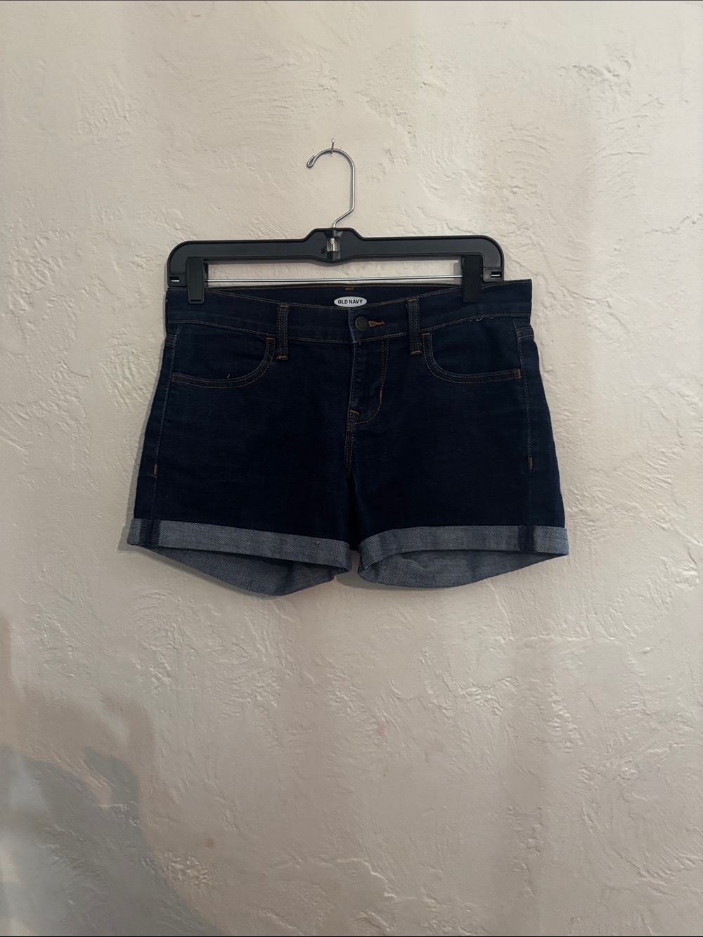 Old Navy Women's Dark Denim Rolled-Hem Jean Shorts
